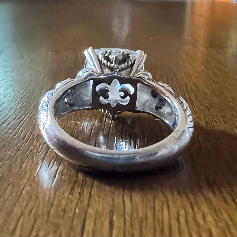 Judith Ripka Asscher Cut Diamonique CZ Ring Size 6 - Picture 12 of 12